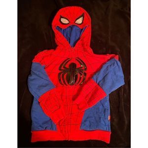 Disney Store Marvel Spider-Man Costume Hoodie Jacket Zip Up Youth 7/8